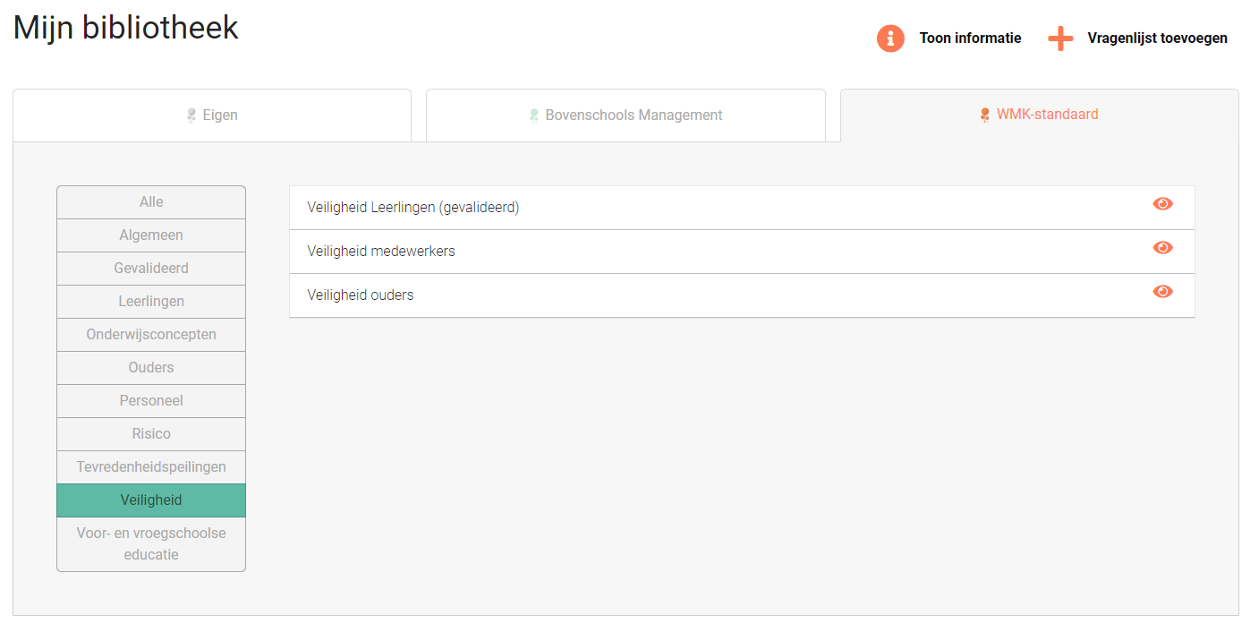 WMK bibliotheek filters