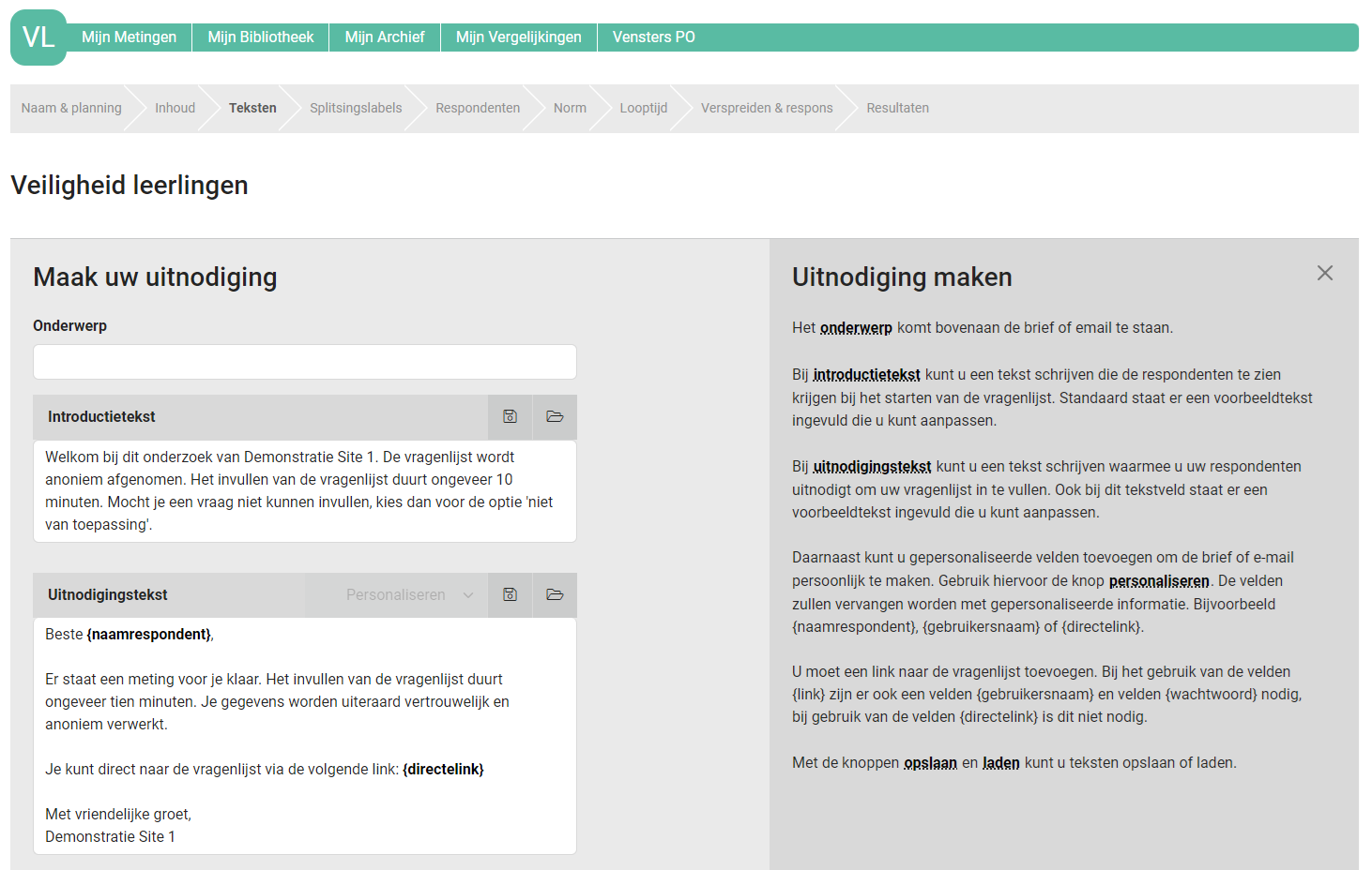 WMK uitzetten vragenlijst